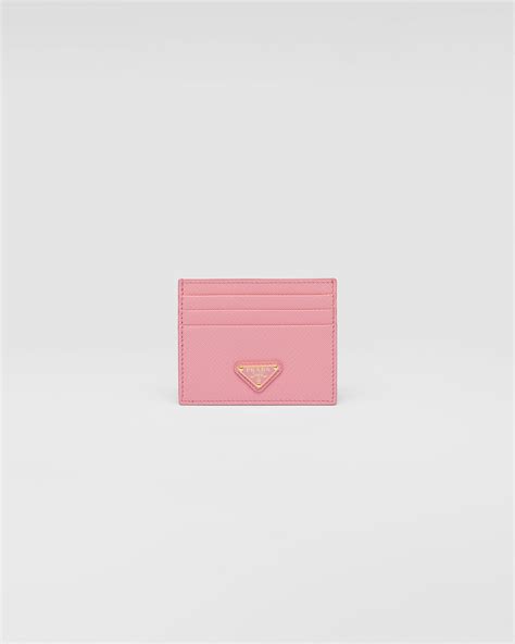 prada pink cardholder|authentic prada wallet.